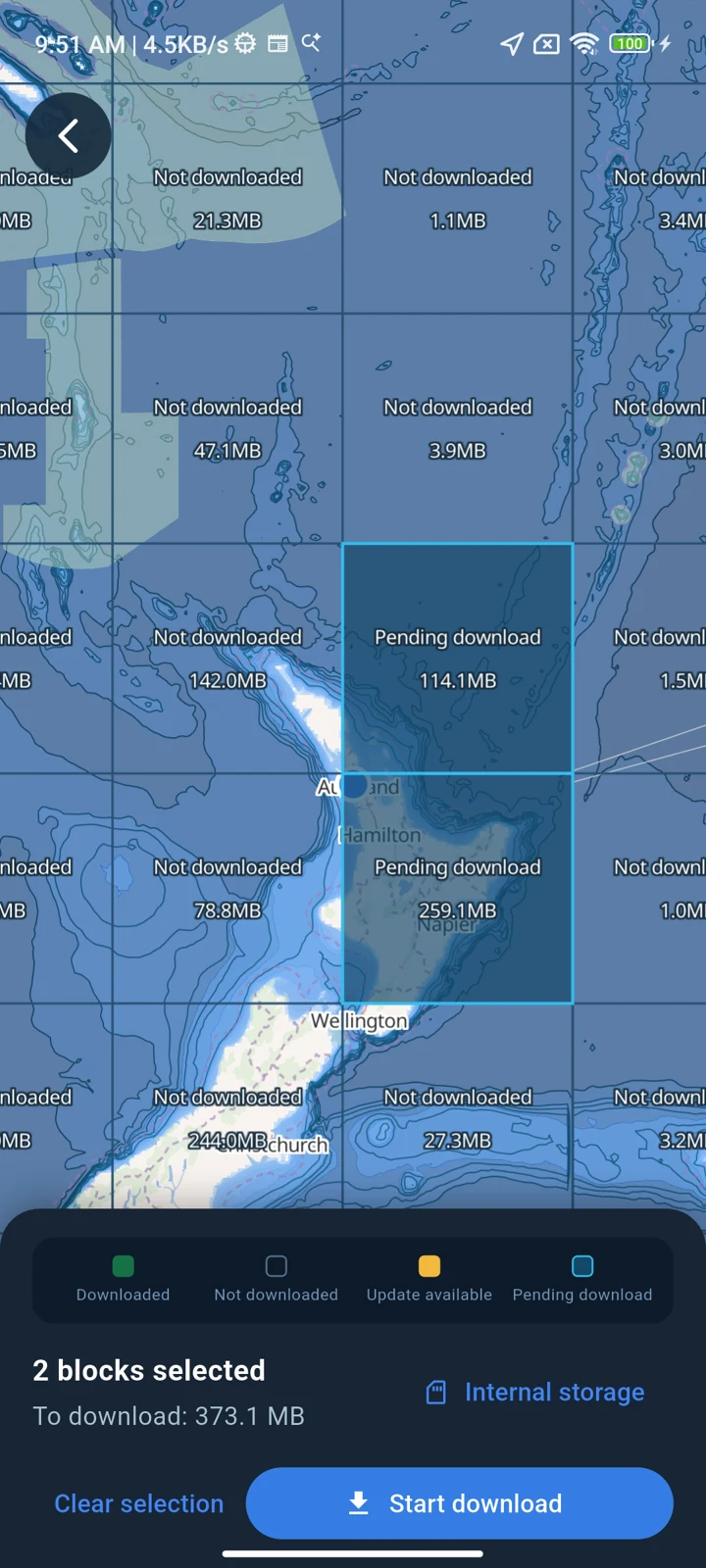 Download your chart regions before you leave. Keep exploring when mobile coverage fades.